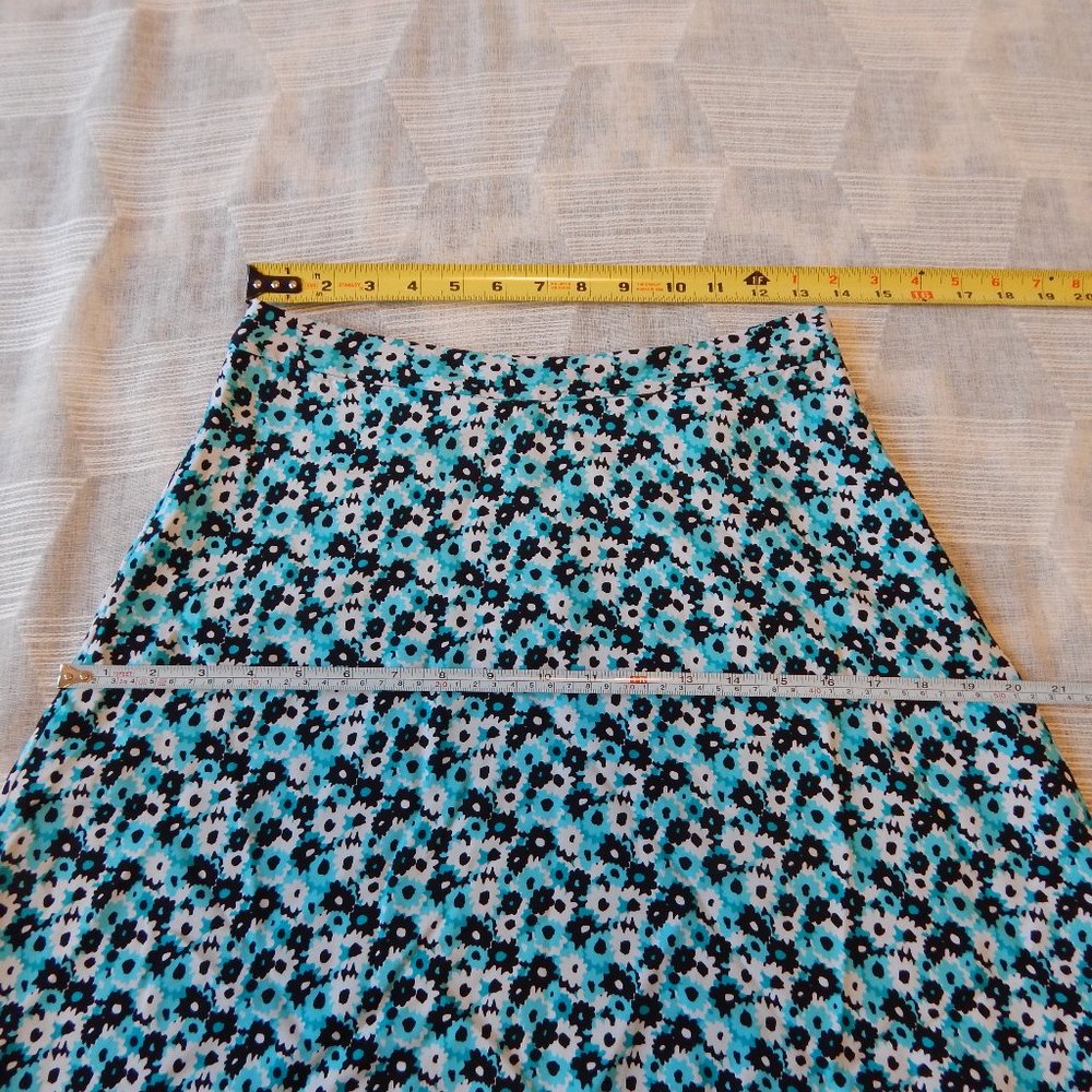 Michael Kors Floral Silk Mini Skirt Blue Sz 2 NWT - Picture 12 of 15
